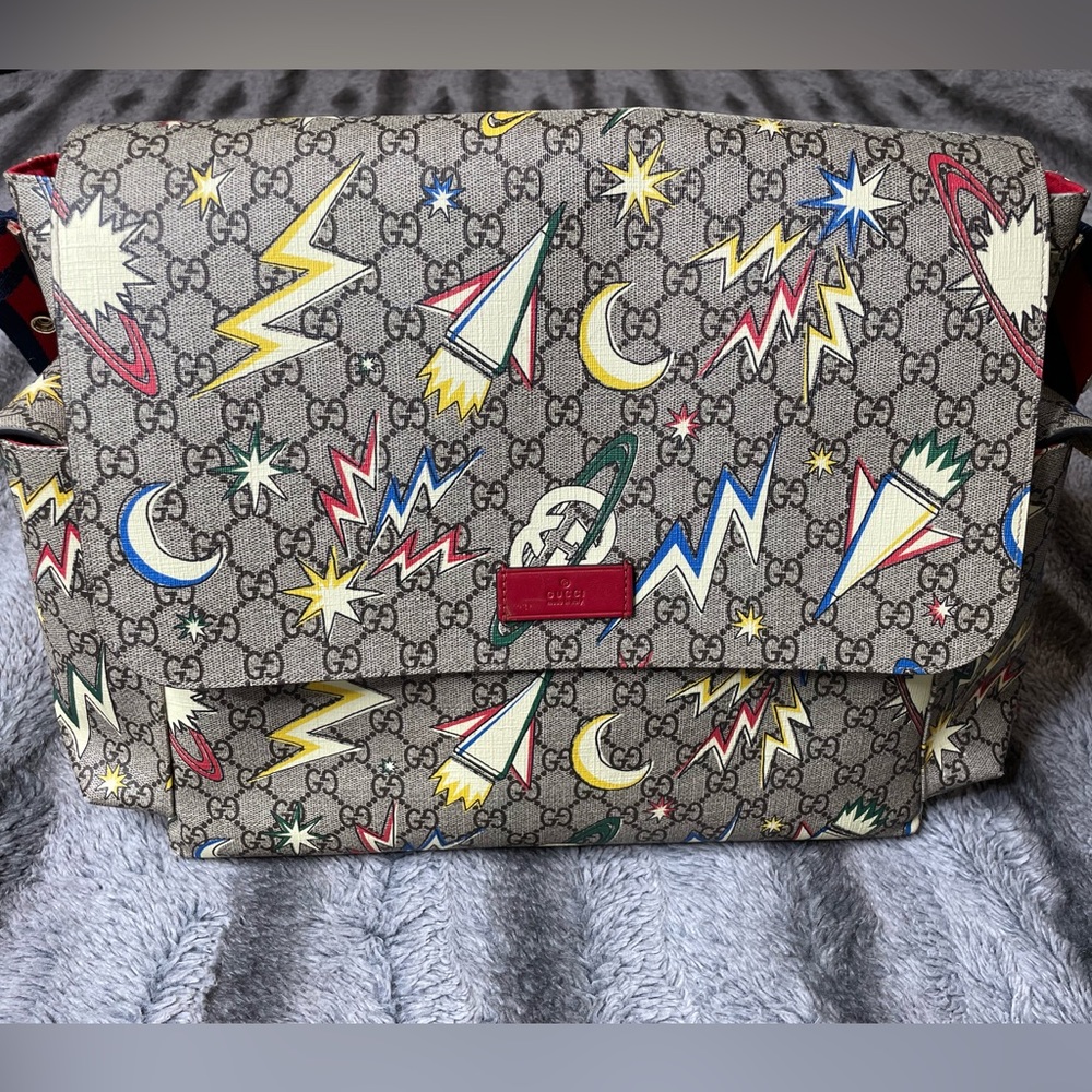 Gucci Supreme GG Crickets Canvas Baby Diaper Bag